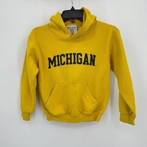 Michigan University Champion Sweatshirt Kids Medium 7-8 Yellow‎ NCAA Football